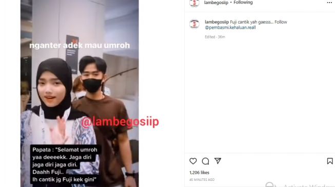 Thariq Halilintar dan Fuji berangkat umrah (instagram.com)