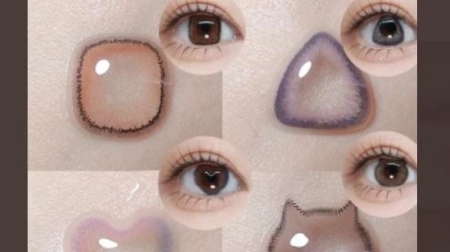 Viral Lensa Kontak Punya Bentuk Unik, Segitiga hingga Bintang (twitter.com/ohmybeautybank)