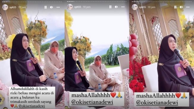 Momen Tasyakuran 4 Bulan Kehamilan Aisyahrani (Instagram/@syh55)