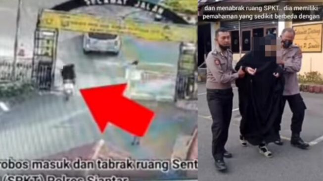 Anggap Habib Rizieq Nabi dan Mau Masuk Surga, Fitri Arni Matondang Ngebut Tabrak Kantor Polisi, Videonya Viral di Medsos