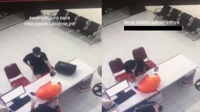 Pria Titip Paket ke Admin Kurir, Tiba-tiba Maju Lakukan Hal Tak Terduga Bikin Meleyot, Warganet: Tindak Pencurian Hati