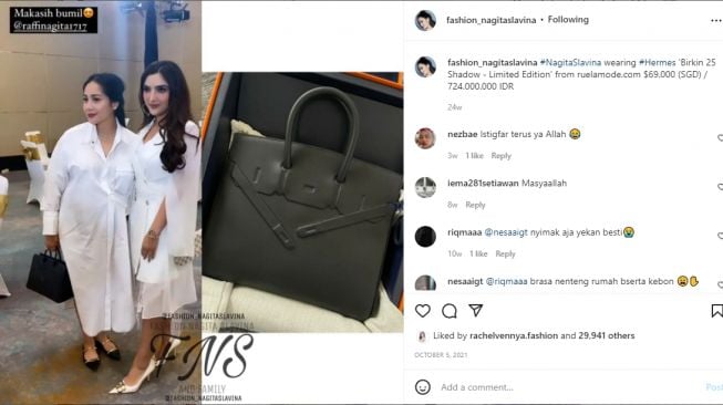 Tas Hermes Nagita Slavina [Instagram/@fashion_nagitaslavina]