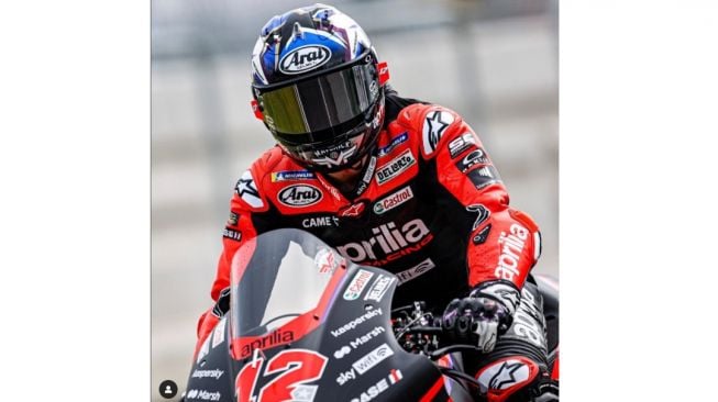 Maverick Vinales saat balap di MotoGP Mandalika 2022 (Instagram)