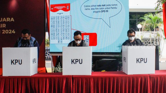 KPU Gelar Simulasi Pemungutan Surat Suara Pemilu 2024