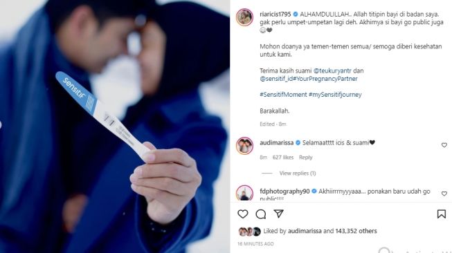 `Ria Ricis umumkan kehamilan (instagram.com)