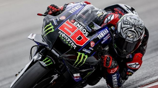 Pebalap tim Monster Energy Yamaha MotoGP Fabio Quartararo menjalani sesi tes pramusim di Sirkuit Sepang, Malaysia. (6/2/2022). ANTARA/HO VIA YAMAHA RACING.