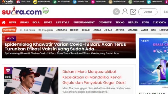 Tetap Cerdas dan Terus Sehat dengan Membaca Suara.com