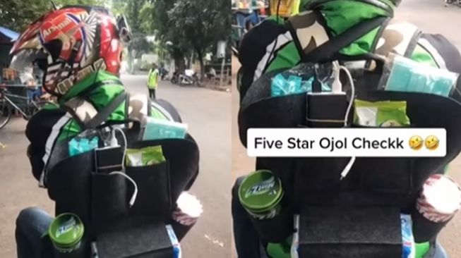 Viral Ojol Bintang Lima Sediakan Masker sampai Powerbank untuk Penumpang, Warganet Masih Gak Puas: Kurang Toilet