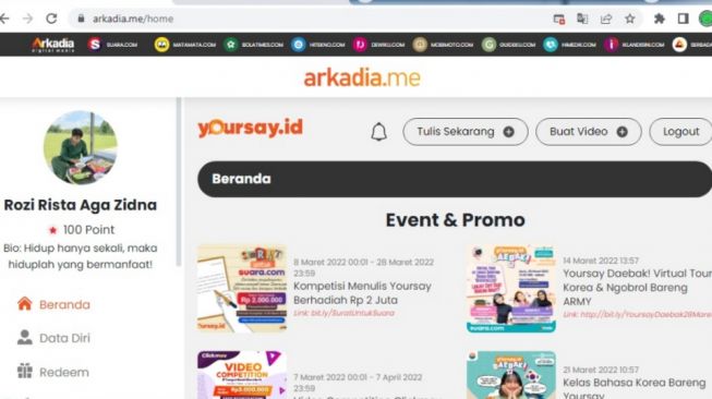 Selagi Hayat Masih Dikandung Badan, Menulislah di Yoursay!