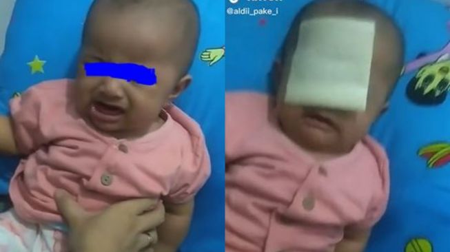 Bayi menangis langsung terdiam saat dilempar keju (TikTok aldii_pake_i)