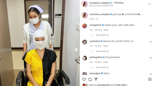 Lucinta Luna diduga lakukan operasi plastik (instagram.com)