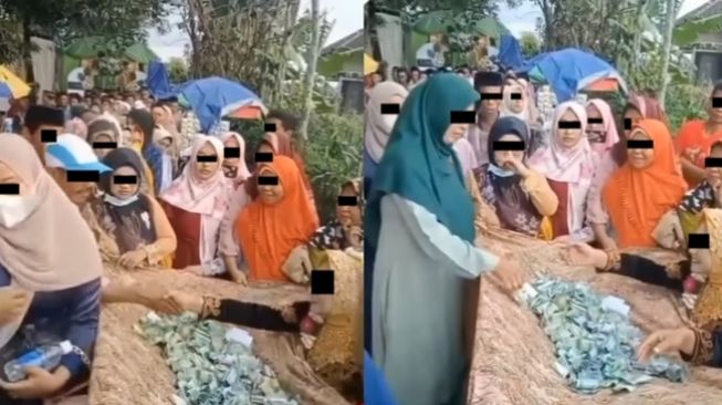 Serasa Saweran Biduan, Viral Tamu Pernikahan Kasih Uang ke Pengantin Tanpa Dimasukkan Amplop