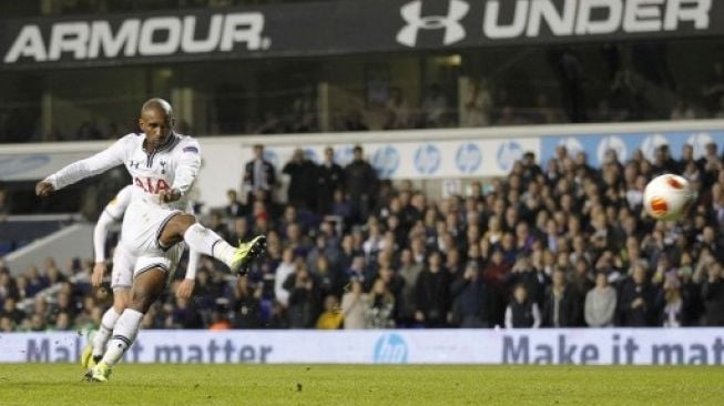 Jermain Defoe saat masih memperkuat Tottenham Hotspur di tahun 2013. [AFP]