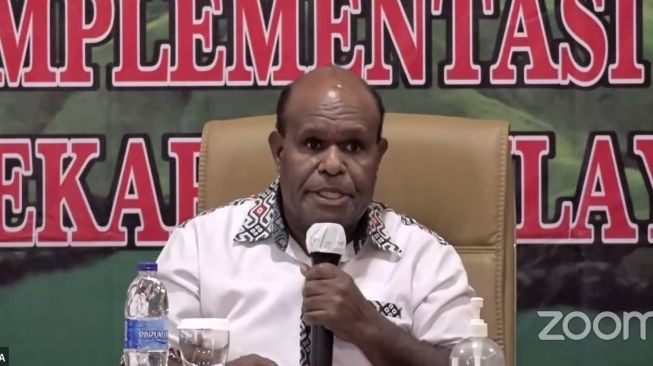 Wakil Ketua I Majelis Rakyat Papua (MRP) Yoel Luiz Mulait. (Tangkapan layar)