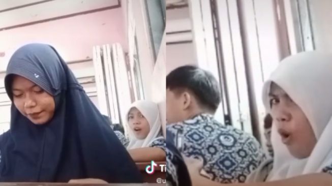 Ucapan siswi berjilbab putih jadi sorotan  (TikTok us3rbilaa)