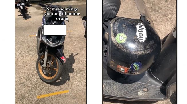 Rezeki Memang Tak Tertukar, Pria Ini Temukan Helm yang Hilang di Motor Orang Lain