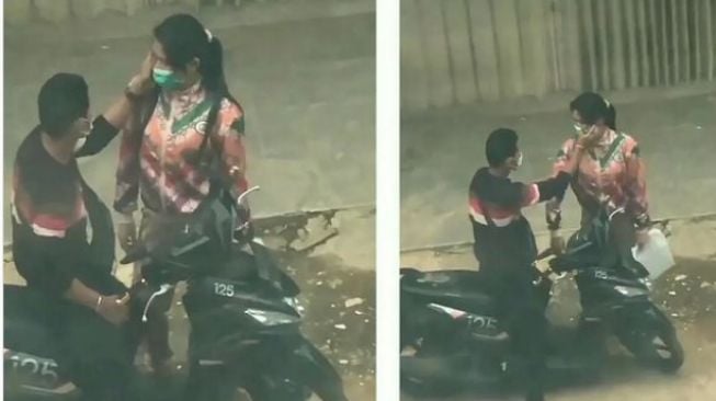 Viral Cara Pemotor Yamaha Mio M3 Luluhkan Hati Pasangan yang Sedang Marah Jadi Sorotan, Publik: Wanita Butuh Diginiin