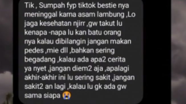 Isi pesan penuh perhatian dari teman (TikTok etikwijaya2)