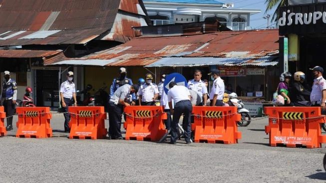 Rawan Macet, Dishub Padang Tutup Jalan Simpang Pasar Baru