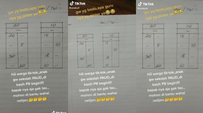 Viral Bocah PAUD Dapat PR Matematika Sulit Banget, Orang Tua Sampai Nyerah: Mohon Dibantu Wahai Netijen