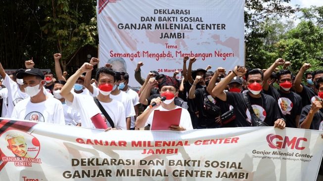 Milenial di Jambi Deklarasi Dukung Ganjar di 2024