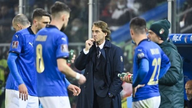 Italia Gagal ke Piala Dunia 2022, Roberto Mancini Bingung Harus Berkata Apa