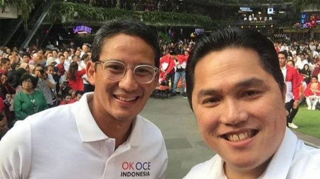 Sandiaga Uno Kesal Jajan Boba Bareng Erick Thohir, 'Kayak Milih Pacar'