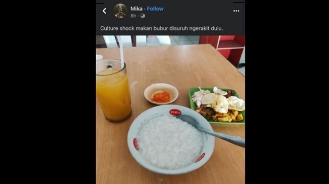 Pembeli kaget diminta 'merakit' sendiri bubur ayam pesanannya. (Twitter/@GarasiKomedi)