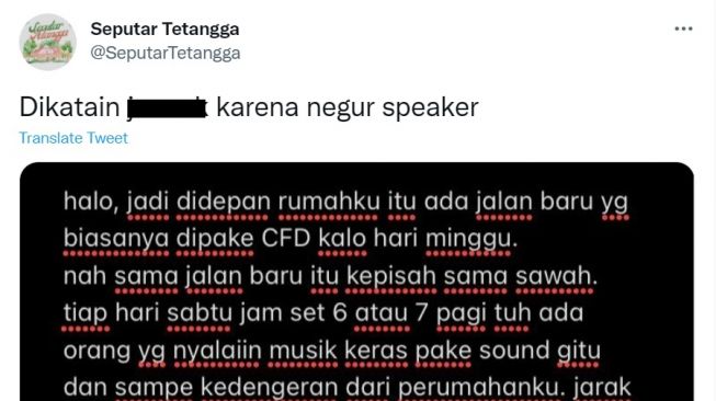 Niat Negur Orang Gegara Kerap Setel Musik Keras-keras dari Speaker, Sender Ini Malah Apes Kena Umpat