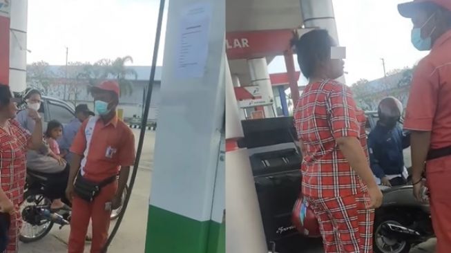 Viral Emak-emak Marah ke Pegawai SPBU, Jengkel Gegara Sudah Lama Antre tapi Tak Kunjung Dilayani