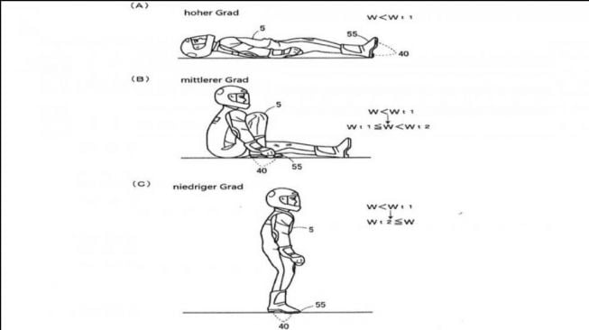 Gambar paten teknologi keselamatan yang dikembangkan Suzuki (Rideapart)
