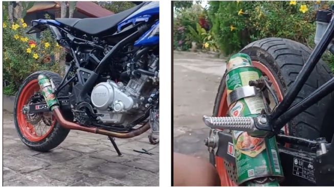 Knalpot dengan bahan kaleng sarden bekas (TikTok)