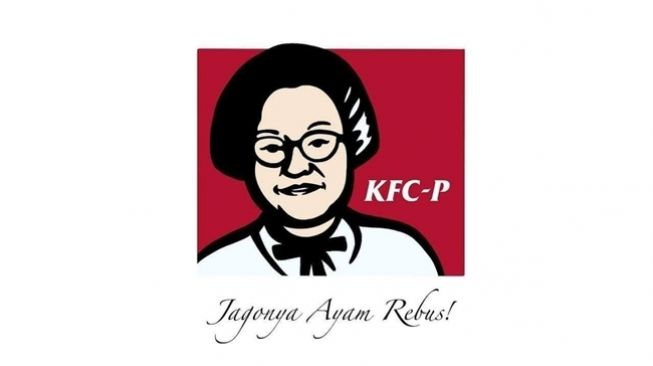 Ramai meme 'KFC-P Jagonya Ayam Rebus!' usai Megawati sentil kelangkaan minyak goreng. (Twitter)