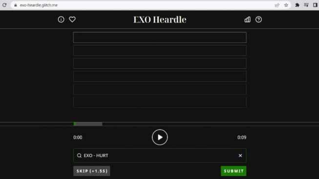 Bermain Game Tebak Lagu Grup EXO dengan EXO Heardle