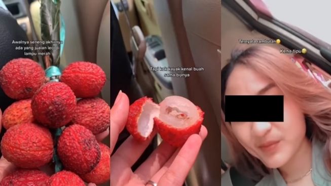 Viral cewek tertipu beli leci ternyata dikasih rambutan gundul. (Instagram/@dagelan)