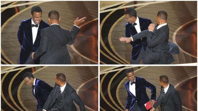 Live di Acara Oscar 2022, Will Smith memukul Chris Rock