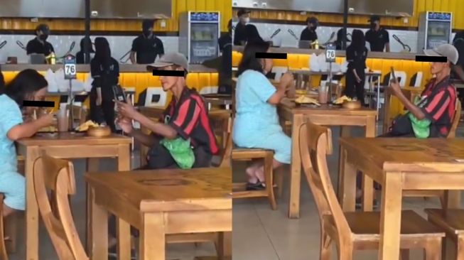 Pasutri Makan Bersama di Resto, Aksi Suami Rekam Istri saat Makan Bikin Hati Publik Hangat: Langgeng ya Pak Buk