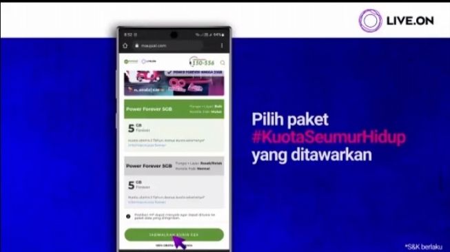 Live.On Gandeng Maujual.com, Smartphone Lama Bisa Ditukar Kuota Seumur Hidup