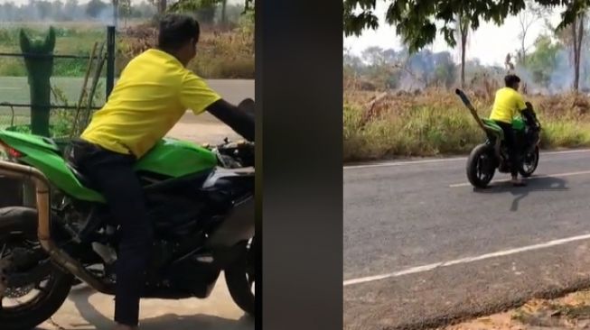 Ketemu Kawasaki Ninja ZX-25R Ini di Jalan Bikin Auto Minggir, Knalpotnya Bikin Wajah Gagal Glowing