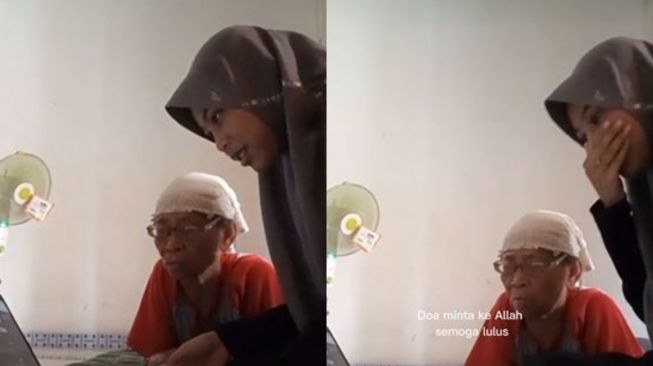 Haru, Orangtua Tidak Ada di Sampingnya, Siswa Ini Buka Pengumuman SNMPTN Bersama Nenek Tercinta