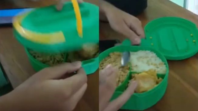 Ditanya Teman Makan Apa, Publik Heran Pas Lihat Isi Bekal Siswa SMA Ini