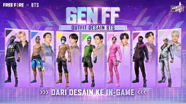 Cara Mendapatkan Bundle dan Koleksi Eksklusif Free Fire x BTS