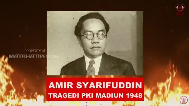 Tangkapan layar Tokoh PKI Amir Syarifuddin. [YouTube/Matah Hati Pemuda]