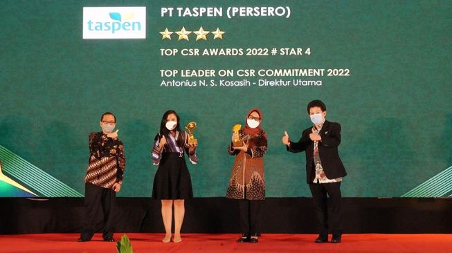 Gencarkan Program TJSL, Taspen Raih 2 Penghargaan di TOP CSR Awards 2022