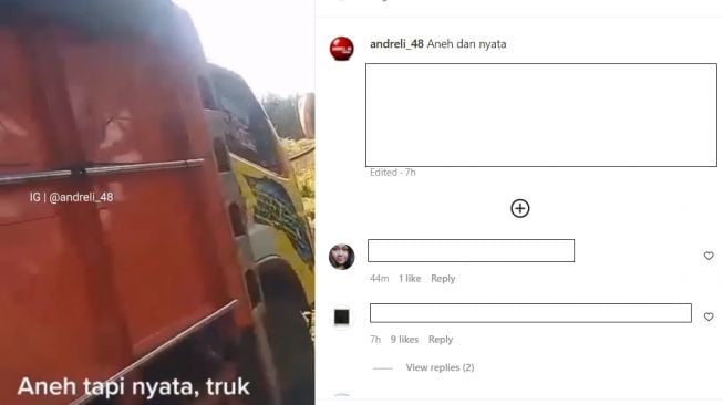 Sopir truk mengaku melintas di jalan raya yang mulus, tetapi malah nyasar ke area pemakaman (Instagram)