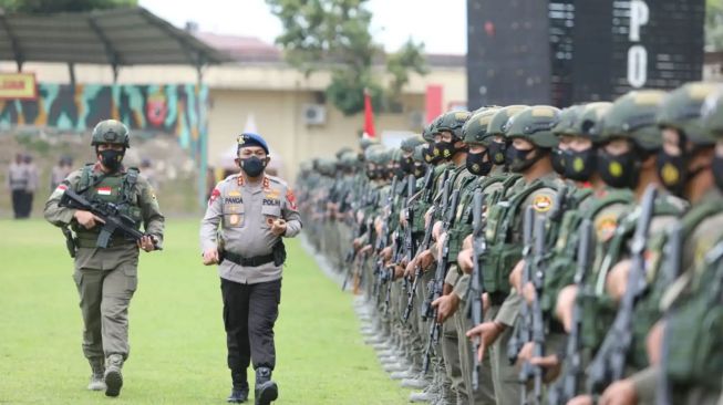 205 Personel Satgas Amole Brimob Polda Sumut Pulang Kampung Setelah 6 Bulan Bertugas di Papua