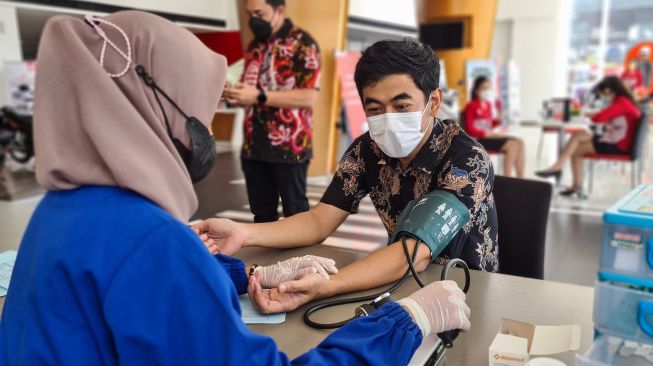 Astra Motor Yogyakarta menggelar aksi donor darah pada Jumat (1/4/2022) (Dok. Astra Motor Yogyakarta)