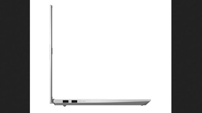Laptop Asus Vivobook Pro 15 OLED tampak samping  [channel ASUS].