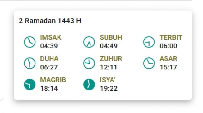 Jadwal buka puasa Batam