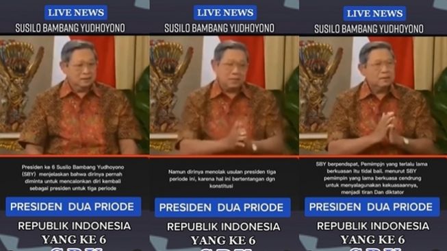 SBY akui menolak tawaran maju 3 periode walau tidak melanggar konstitusi dan UU yang berlaku. (Instagram/@sisiterangofficial)